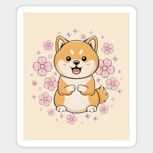 Perky Kawaii Shiba Inu Magnet